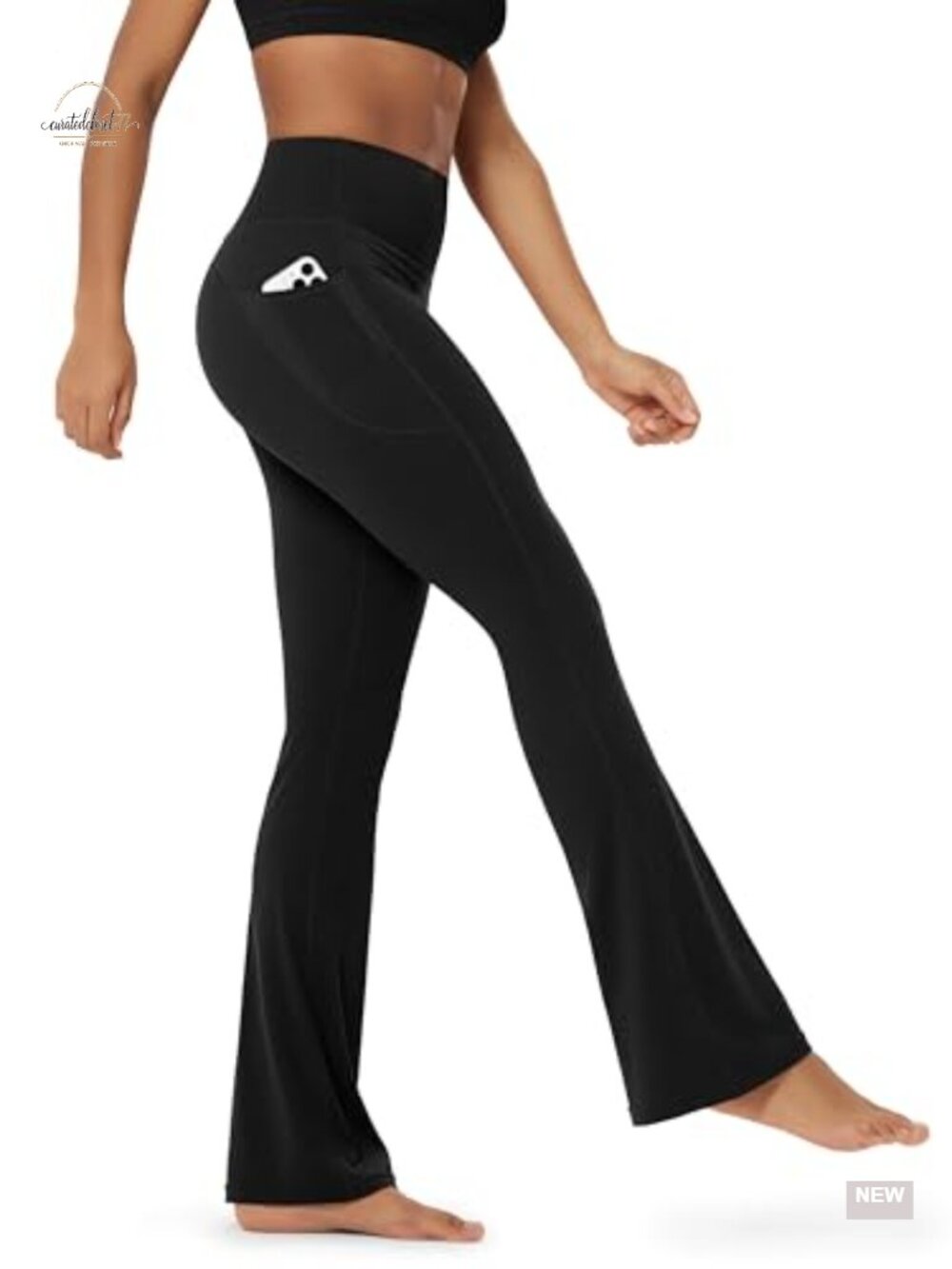 High Waist Flare Leggings with Pockets, Bootcut Yoga Pants, 30/32 Inseam